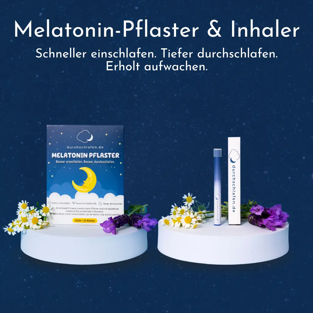 Melatonin Schlafpflaster & Schlaf-Sticks Duo – Natürlich besser schlafen