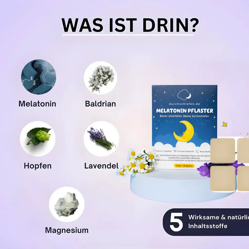 Melatonin Schlafpflaster & Schlaf-Sticks Duo – Natürlich besser schlafen
